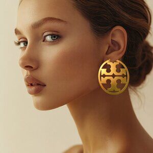 Tory Burch Miller Collection – 2” (5cm)  Large Matte Hoop Earrings